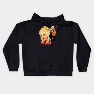 Vintage Dolly Parton 80s 90s Kids Hoodie